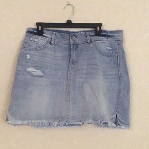 Mini jean skirt